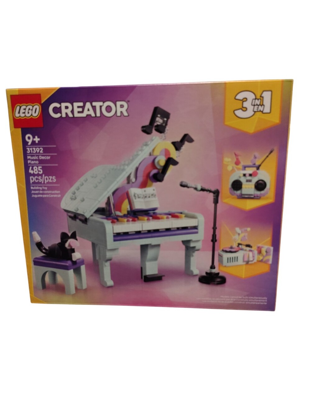 Lego Creator 3 In 1 Music Decor Piano, 31392, 485 Pcs., New In Sealed Box, NWT